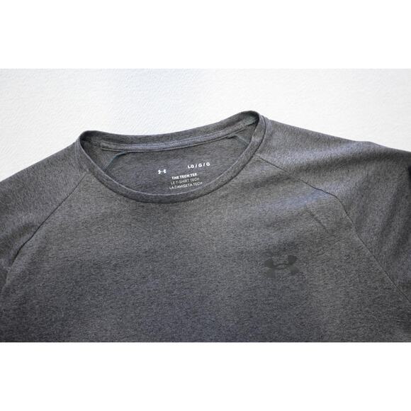 Under Armour Gym Shirt The Tech Tee Performance Gray Athletic Mens Size Large - Picture 5 of 6